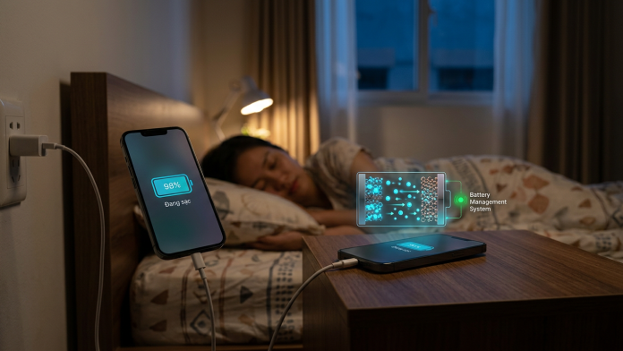 Sạc điện thoại qua đêm có thực sự làm chai pin nhanh hơn? Minh họa chủ đề Sạc điện thoại qua đêm có thực sự làm chai pin nhanh hơn?
